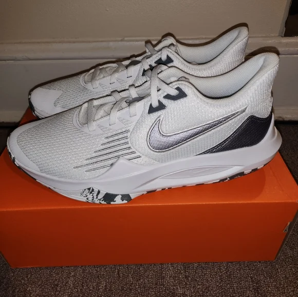 Nike Precision V White Cool Grey Mens size 9 1/2 size 10 - Picture 2 of 6